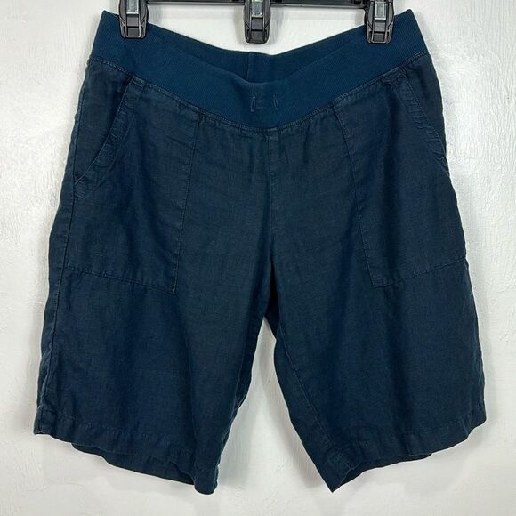 Hard Tail Forever Mid Rise Bermuda Shorts In Navy Blue Size M - Picture 1 of 7